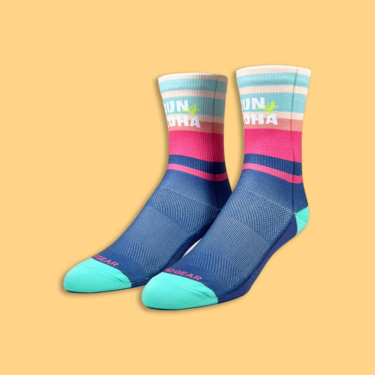 Colorful Crew Running Socks