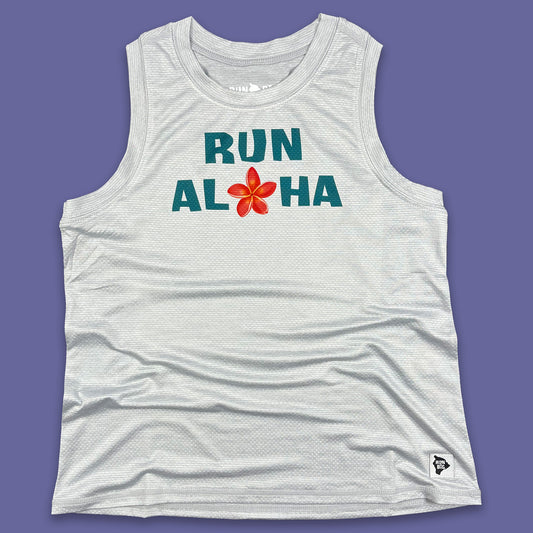 Women's LuxDry High Neck Tank - Run Aloha