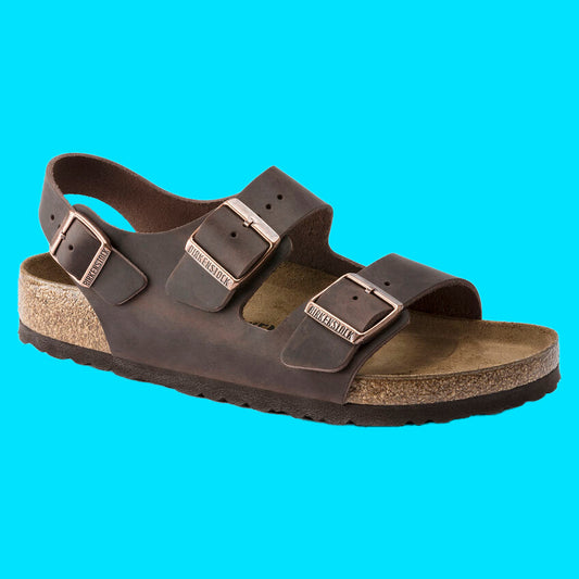 Men's Milano Supportive Sandals - Oiled Leather