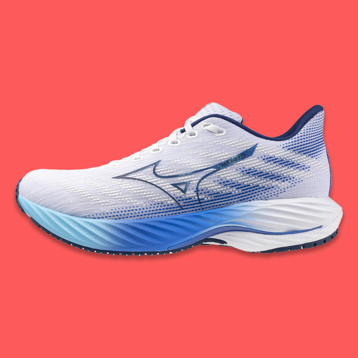 Mizuno Wave Rider 28 Running Shoes Men’a 10 Estate Blue/White Athletic Mizuno Wave Rider 10 Blue Silver Men Lifestyle Casual Shoes  main image 2
