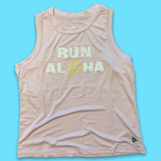 Women's LuxDry High Neck Tank - Run Aloha